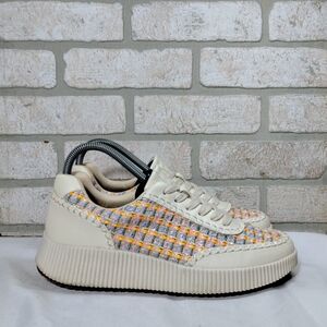 Call It Spring Colorful Woven Vegan Sneakers Size 10 Summer Casual Preppy